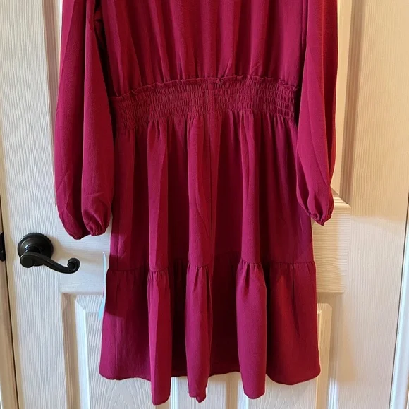 Dress, London Times, size 6, Color, ***   Dress is not red, Burgundy/Sangria - Picture 3 of 6